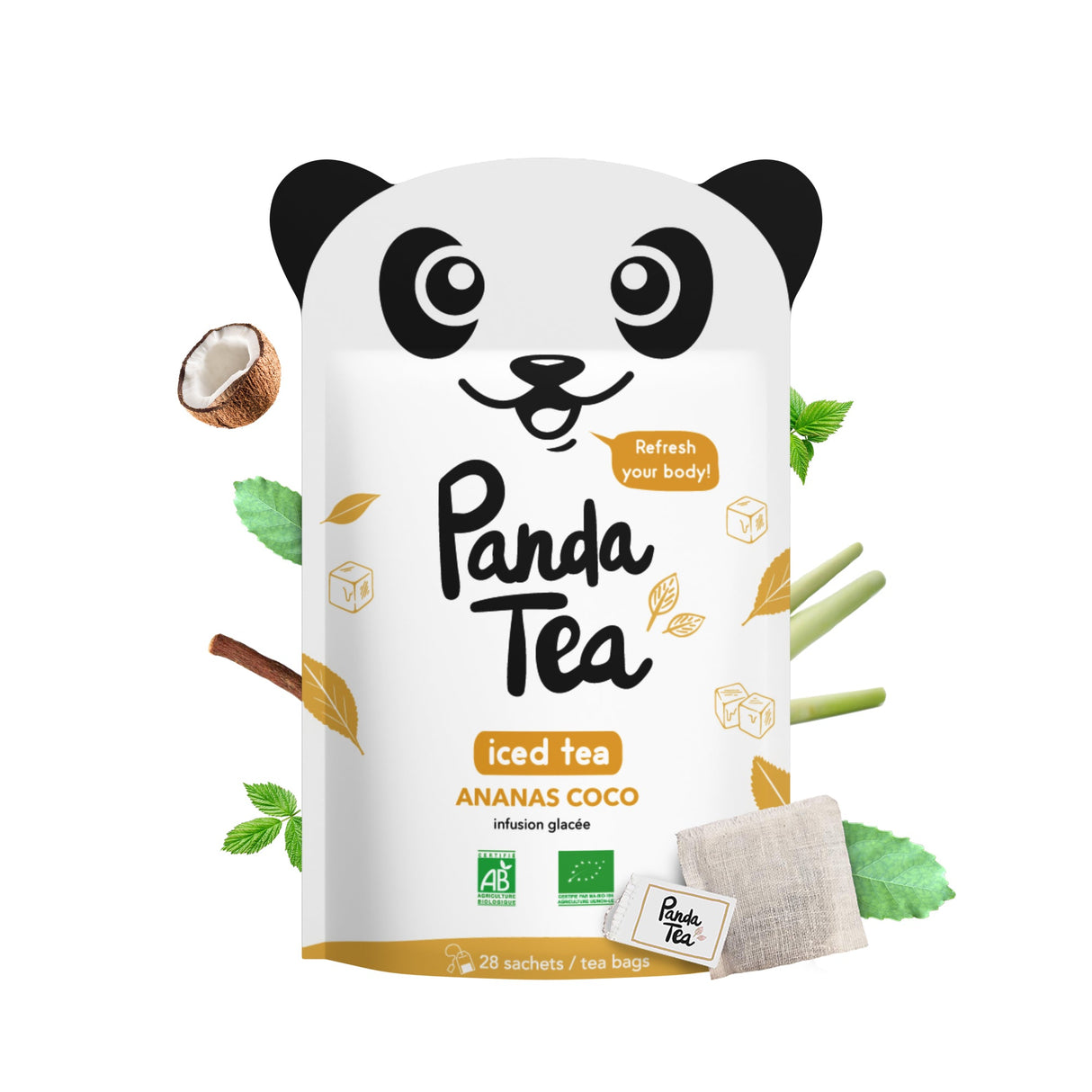 Iced tea détox ananas & coco Panda Tea - thé glacé